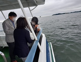 直葬散骨の様子