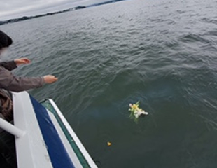 直葬散骨の様子