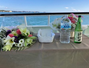 代行散骨の様子