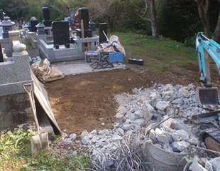 墓じまい工事終了
