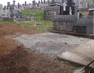 墓じまい工事終了後