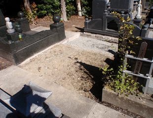墓じまい工事終了後