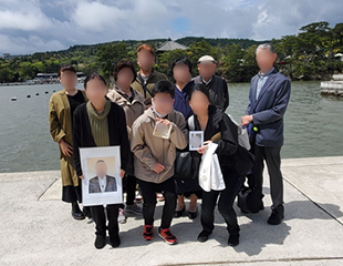 海洋散骨の様子